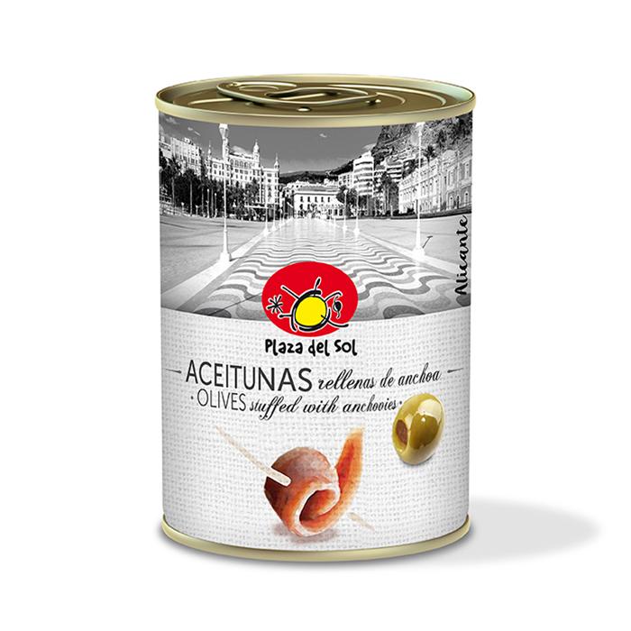 Plaza Del Sol Оливки с анчоусами 280 гр